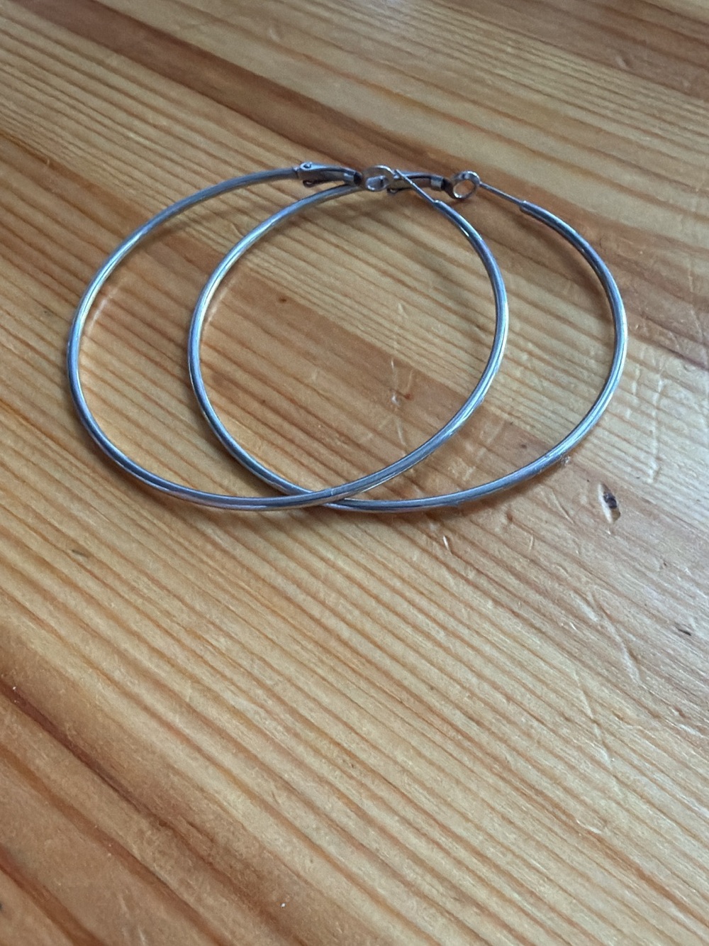 Silver Hoop Earrings - Classic Women's Jewelry - Picture 4 of 6